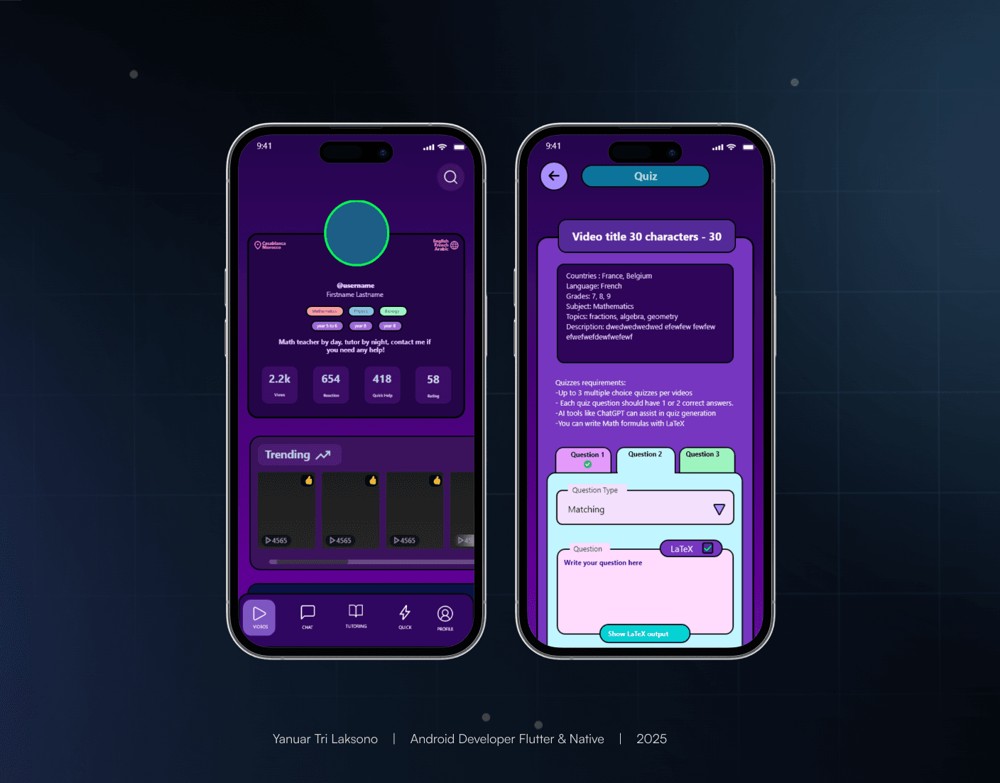 Studyo Tutors Apps Flutter Mobile — preview
